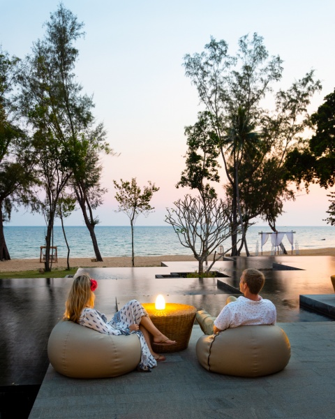 Top Luxury Hotel in Sihanoukville, Cambodia: Alila Villas Koh Russey - Sunset from Horizon Restaurant