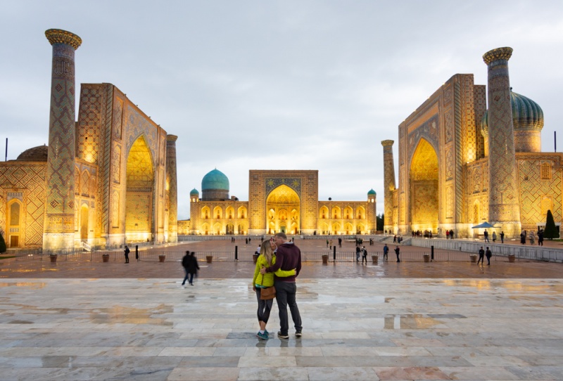 Samarkand, Uzbekistan - Top Things to Do and See: Registan in the Evening