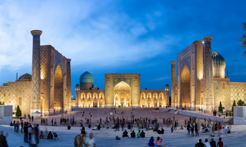 The Best Things to See & Do in Samarkand, Uzbekistan: Registan at Night