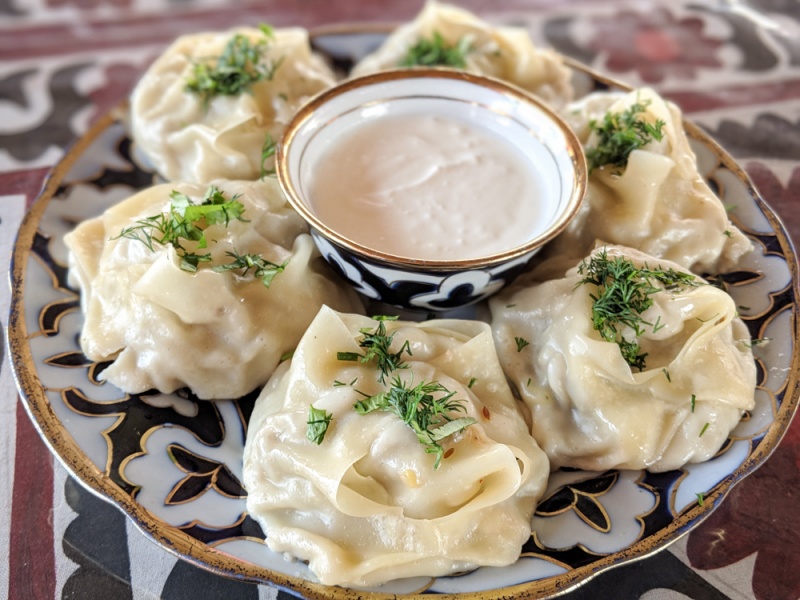 Where to Eat in Samarkand, Uzbekistan (Best Reatsurants): Mantu Dumplings