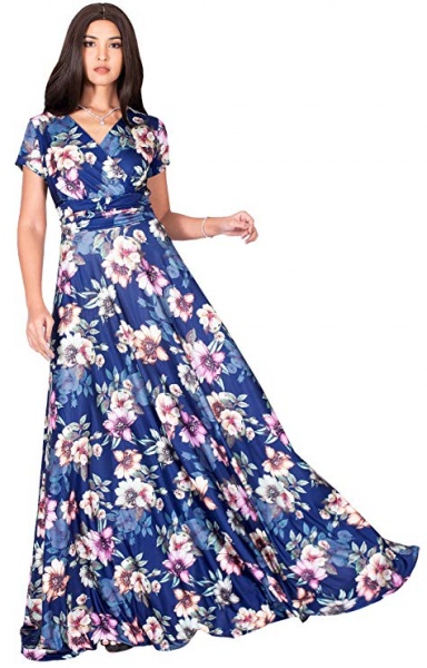 What to Pack for a Vacation in Uzbekistan: Long Comfortable Floral Dress by Koh Koh