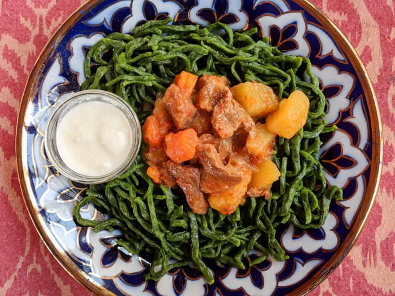 Uzbekistan Food - Best Local Uzbek Dishes to Try: Shivit Oshi, Green Dill Noodles