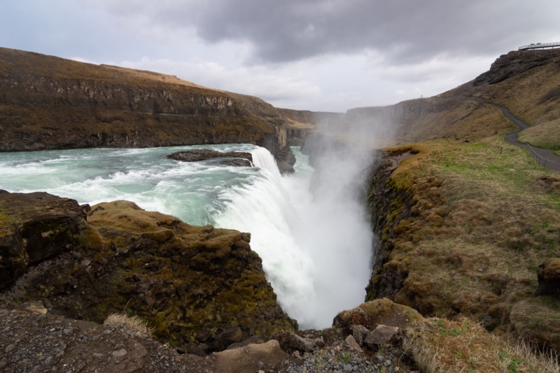 Golden Circle, Iceland: Gullfoss Waterfall