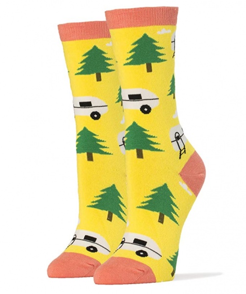 Perfect Outdoor Gift Ideas for Women Ladies who Love the Outdoors: Cute Camper Socks