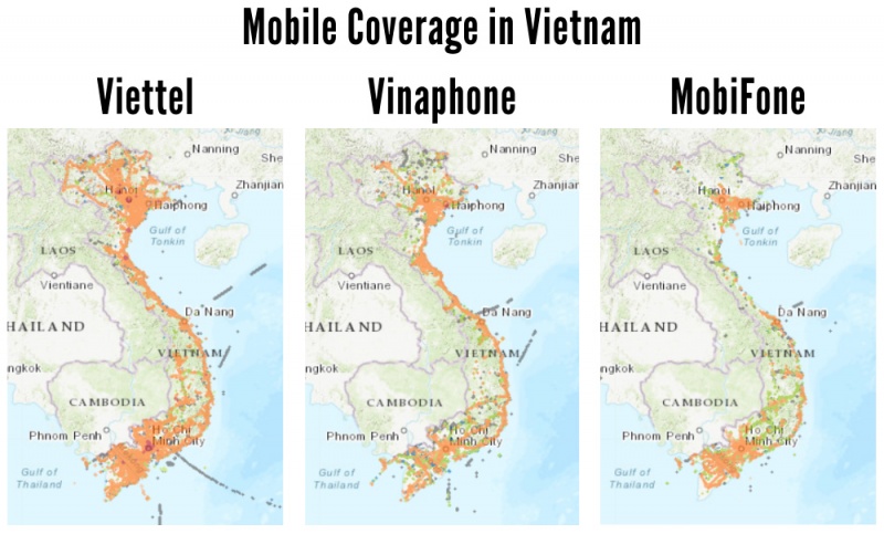 Vietnam Sim Card Coverage Map