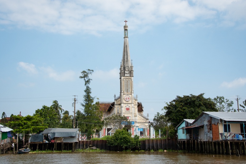 Cai Be Catholic Church, Mekong River Delta, Vietnam