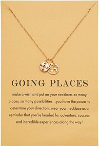 Romantic Gift Ideas for World Travelers: Gold Globe Necklace