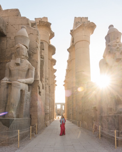 Egypt Travel Tips (Things to Know Before Visiting Egypt): Sunset at Luxor Temple