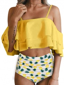 What to Pack for a Vacation in Hawaii: Pineapple Two-Piece Swimsuit