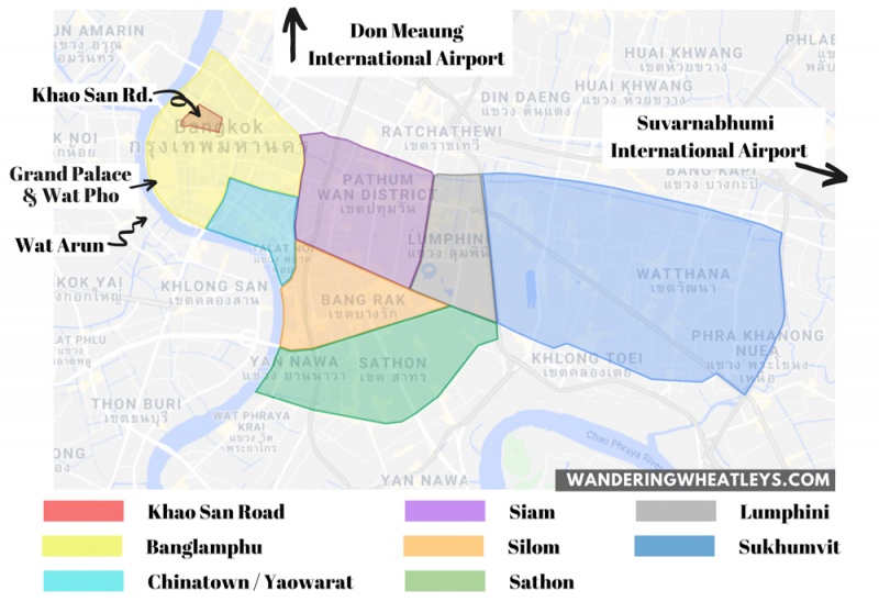 Where to Stay in Bangkok: Neighborhood Map
