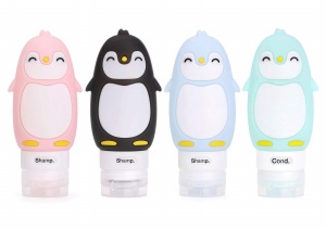 Essential Travel Beauty Products: Penguin Travel Size Bottles