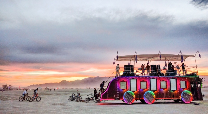 How to Prepare for Burning Man: Art Car at Sunset