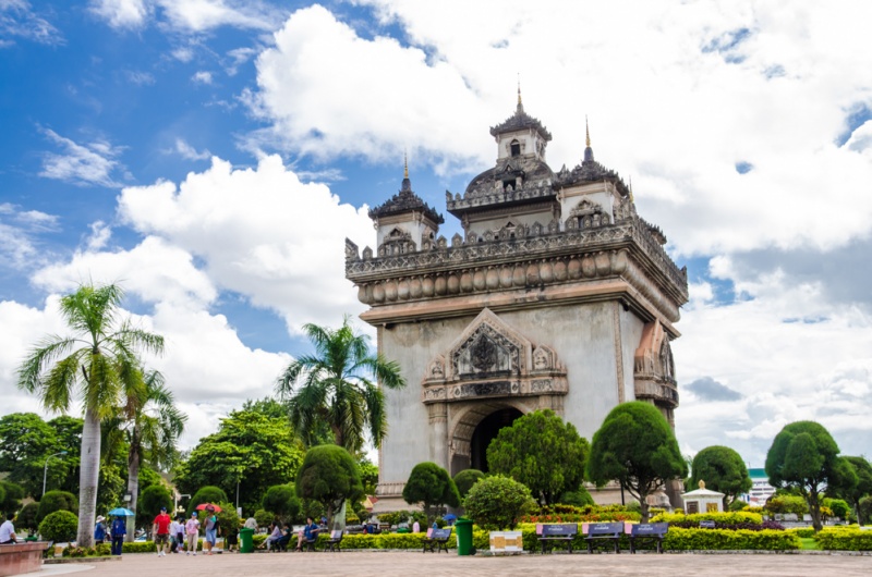 Laos, Best Places to Visit: Patuxai in Vientiane (Victory Gate)
