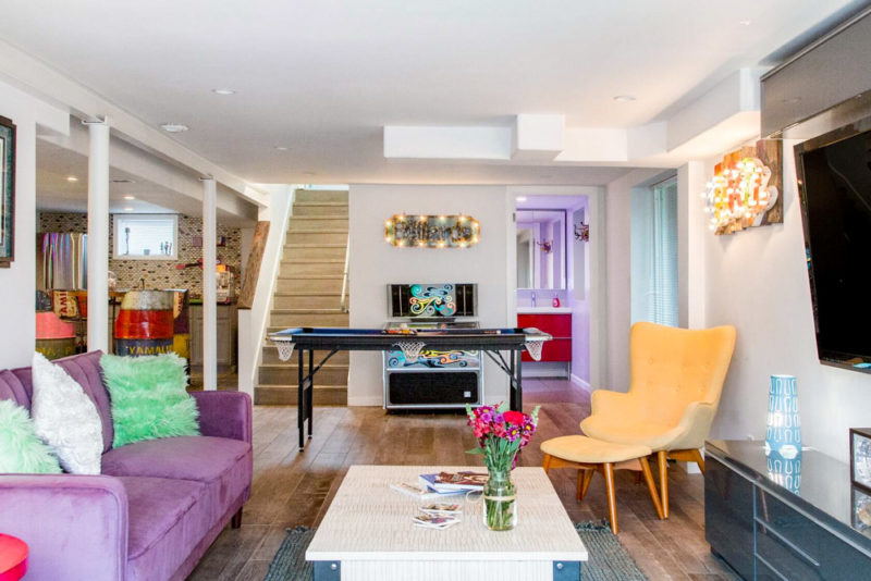 Unique Airbnbs in Nashville, Tennessee: Colorful Paty Pad