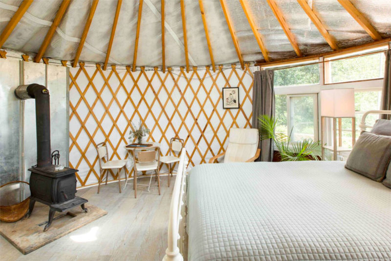Unique Airbnbs in Asheville, North Carolina: Glamping Yurt