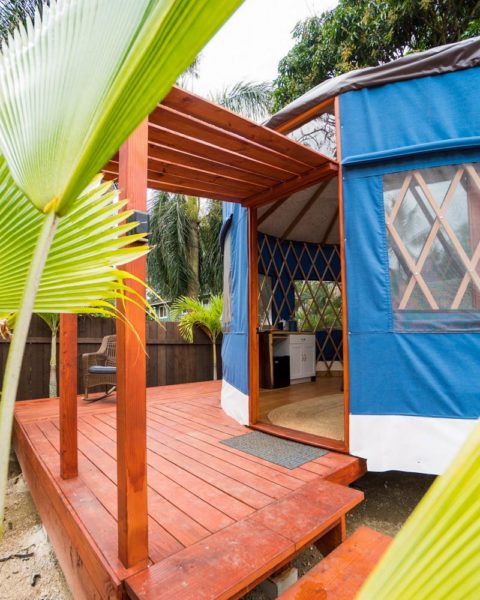 Unique Airbnbs in Oahu, Hawaii: Sunset Yurt