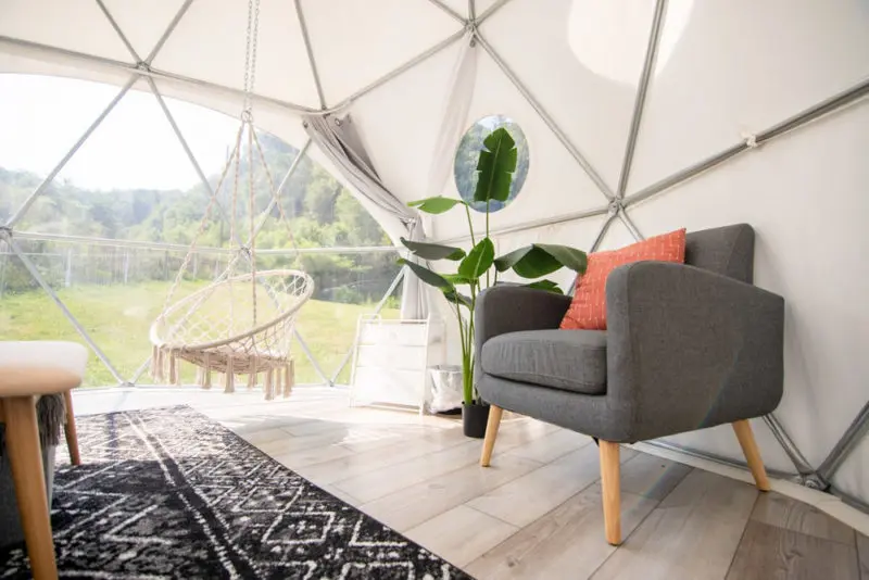 Unique Airbnbs near Great Smoky Mountains National Park: Modern Glamping Dome