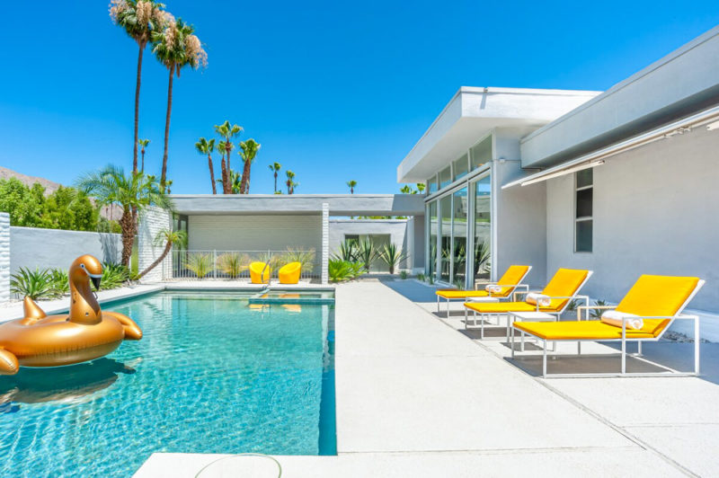 Airbnb in Palm Springs with Pool: The Hockney at Indian Canyons Golf Course