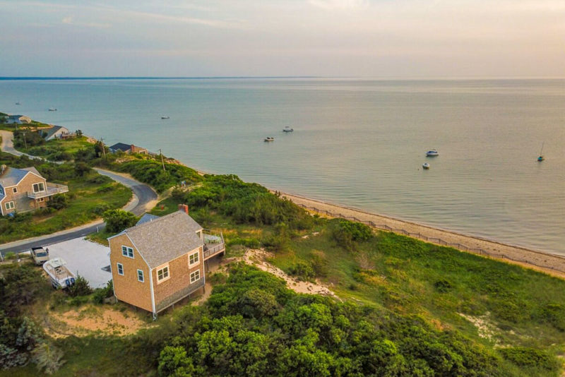 Best Airbnbs in Cape Cod, Massachusetts: Waterfront Home Wrap Around Deck