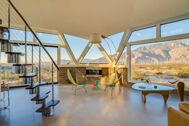 Best Airbnbs in Palm Springs, California: Secluded Geodesic Dome Home