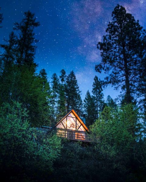 Coolest Airbnbs in Whitefish, Montana: Lakefront A-Frame Cabin
