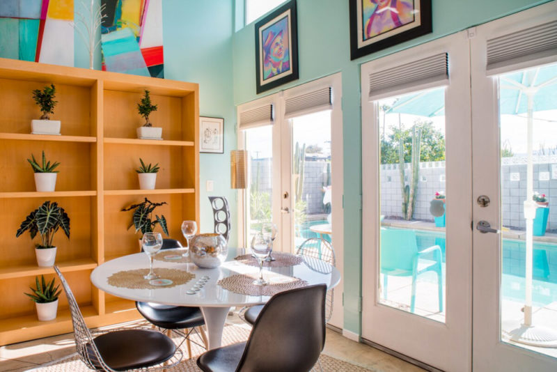Palm Springs Airbnb Vacation Homes: Colorful Poolside Studio