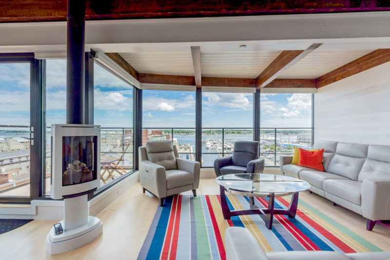 Best Airbnbs in Portland, Maine: Henry Waterfront Penthouse