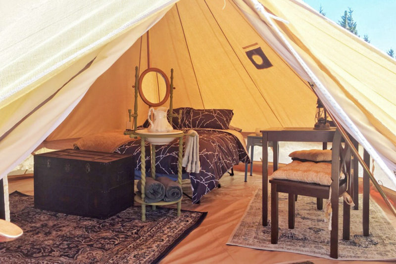 Unique Airbnbs in Leavenworth Washington: Enchantment Tent