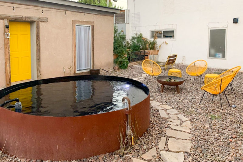 Coolest Airbnbs in Marfa, Texas: Artsy House with Hot Tub
