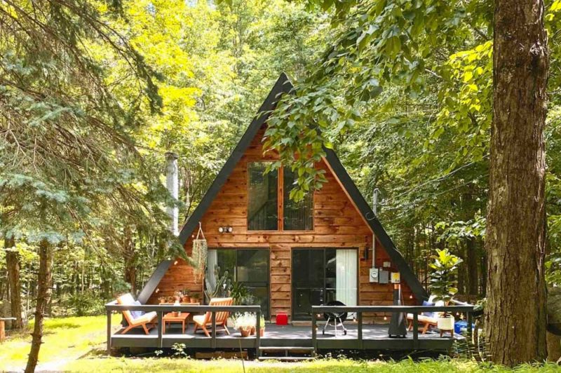 Unique Poconos Airbnbs and Vacation Rentals: Lakeside A-Frame Cabin