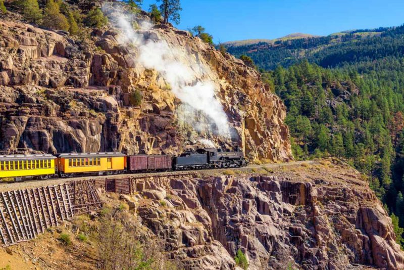 Unique Things to do in Colorado: Durango Silverton Narrow Gorge Steam Train Railroad