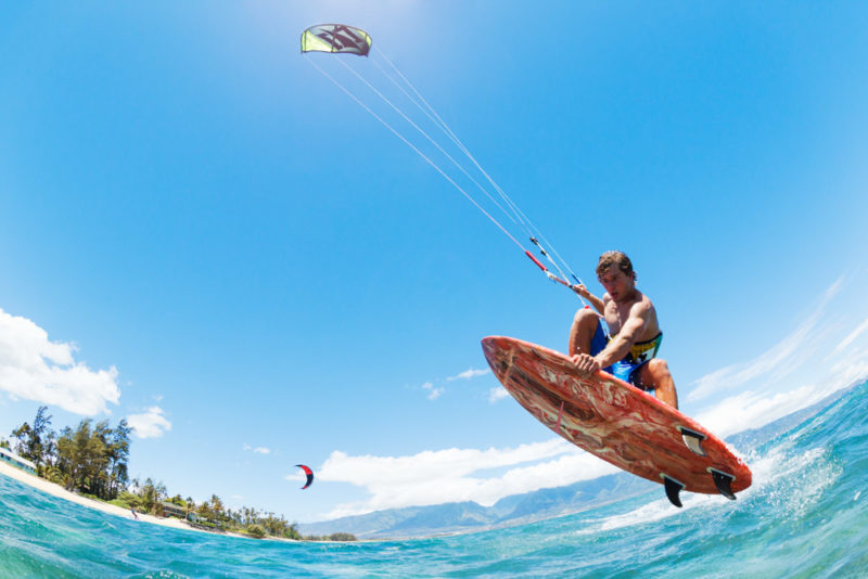 Cool Things to do on Oahu: Windsurfing or Kitesurfing at Kailua Beach