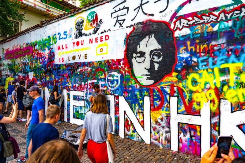 Unique Things to do in Prague: Lennon Wall