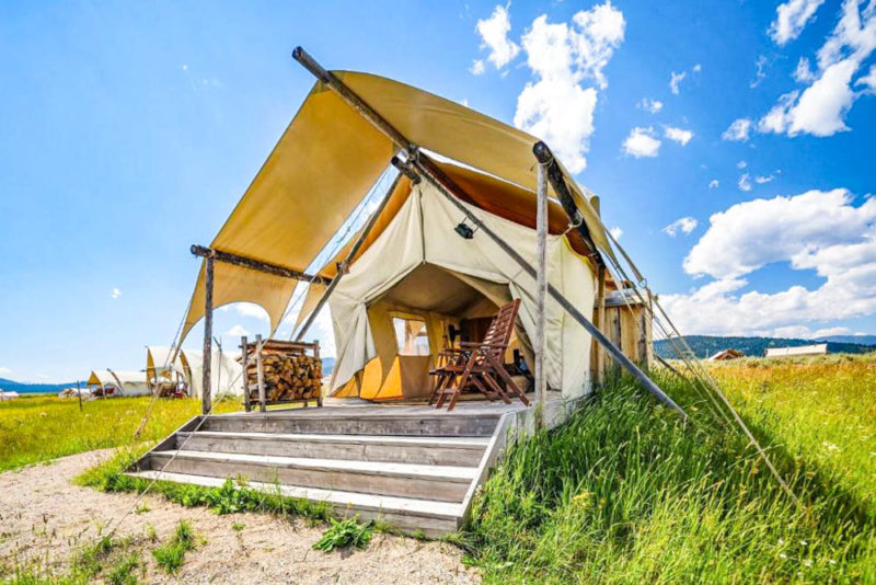 Cool Yellowstone National Park Hotels: Under Canvas Yellowstone
