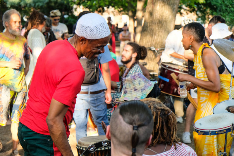 Fun Things to do in Asheville: Pritchard Park Drum Circle