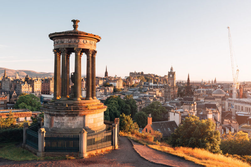 Cool Things to do in Edinburgh: View from Calton Hill
