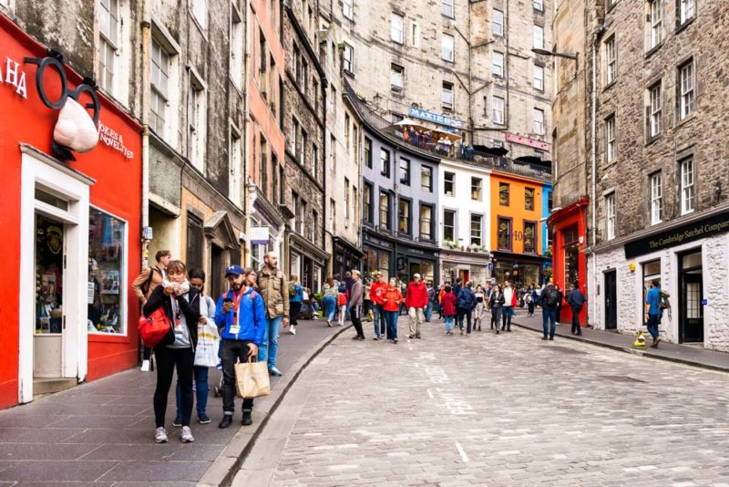 What to do in Edinburgh: Shopping on Victoria Street