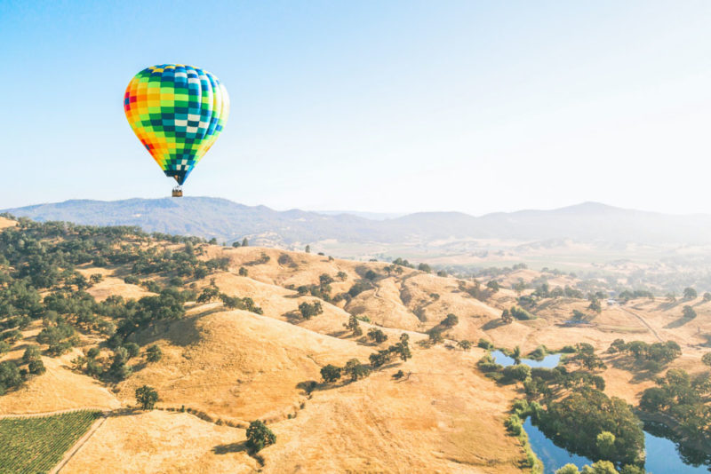 What to do in Napa Valley: See the Valley from the Sky in a Hot Air Balloon