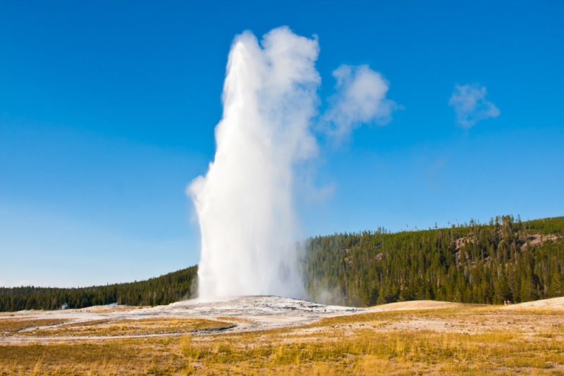 What to do in Yellowstone National Park: Watch Old Faithful Geyser Erupt