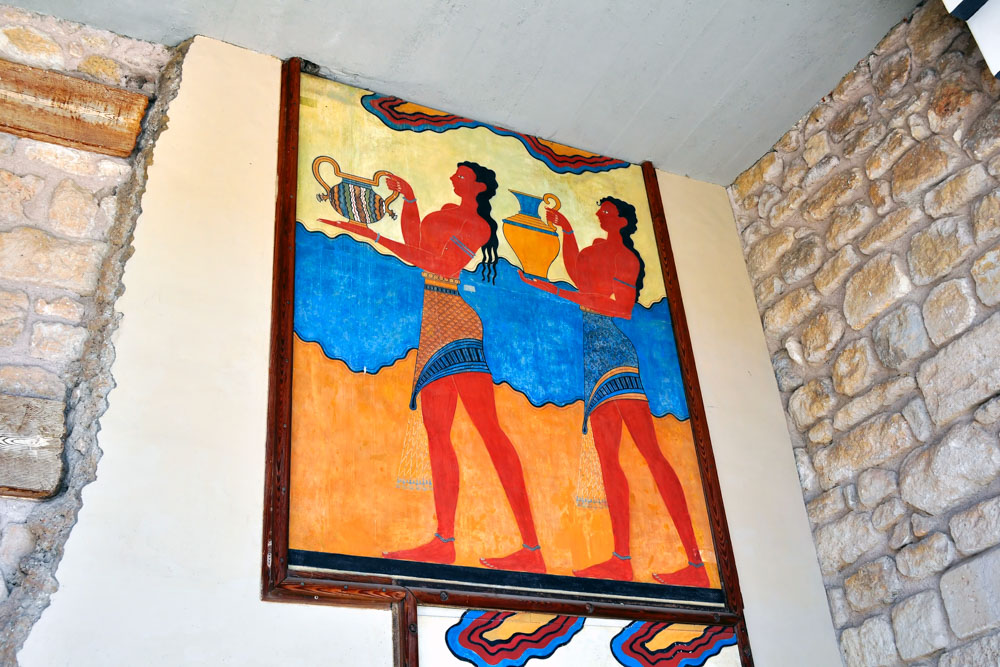 Best Things to do in Greece: Artwork inside Knossos Palace in Crete