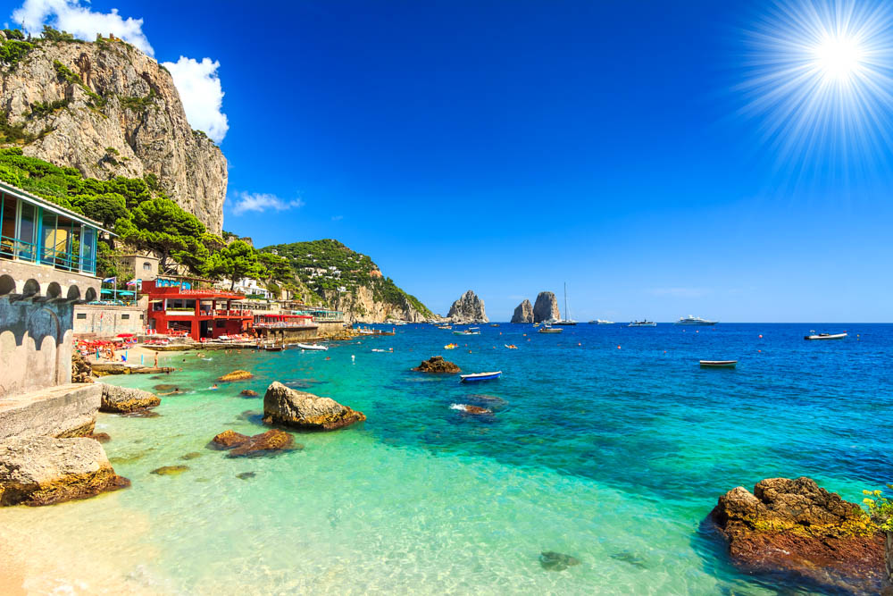 Cool Things to do in Italy: Beach day on the island of Capri