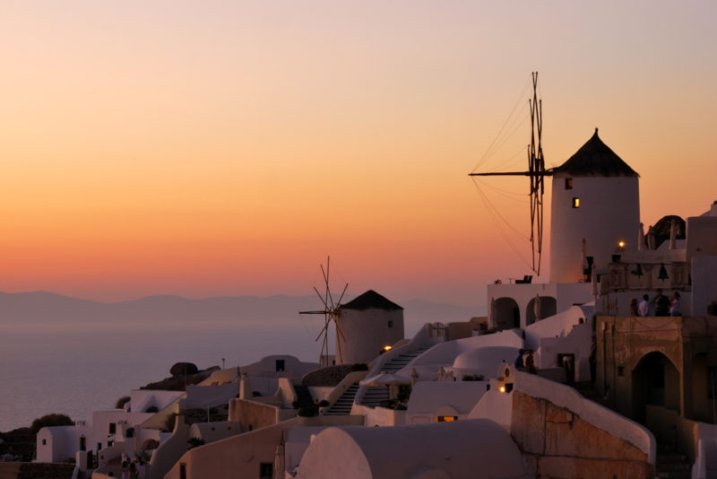 Unique Things to do in Greece: Sunsets in Santorini