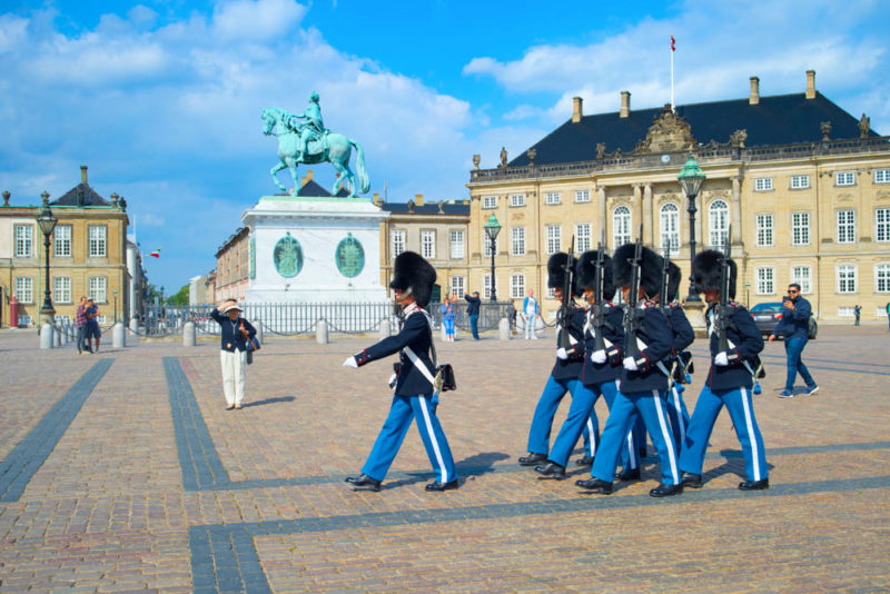 What to do in Copenhagen: Changing of the guard at Amalienborg