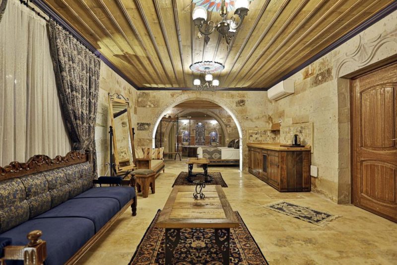 Where to stay in Cappadocia Turkey: Şah Saray Cave Suites Halal Hotel