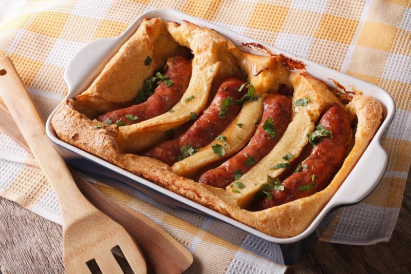 Best Foods to try in England: Toad in the Hole
