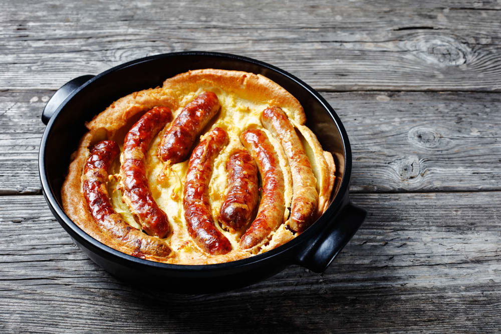 Traditional Foods to try in England: Toad in the Hole