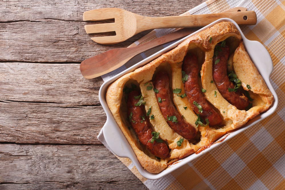 Unique Foods to try in England: Toad in the Hole