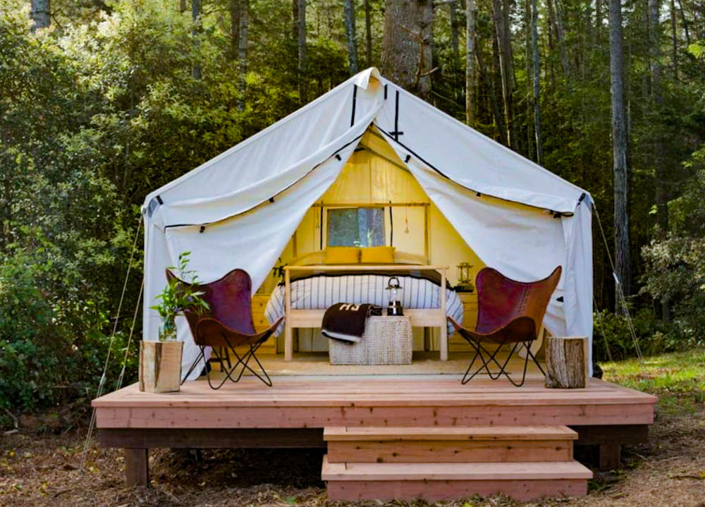 Best Glamping Camping Spots in Mendocino, California: Mendocino Grove