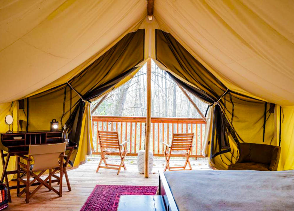 Cool Glamping Camping Spots in Ithaca, New York: Firelight Camps