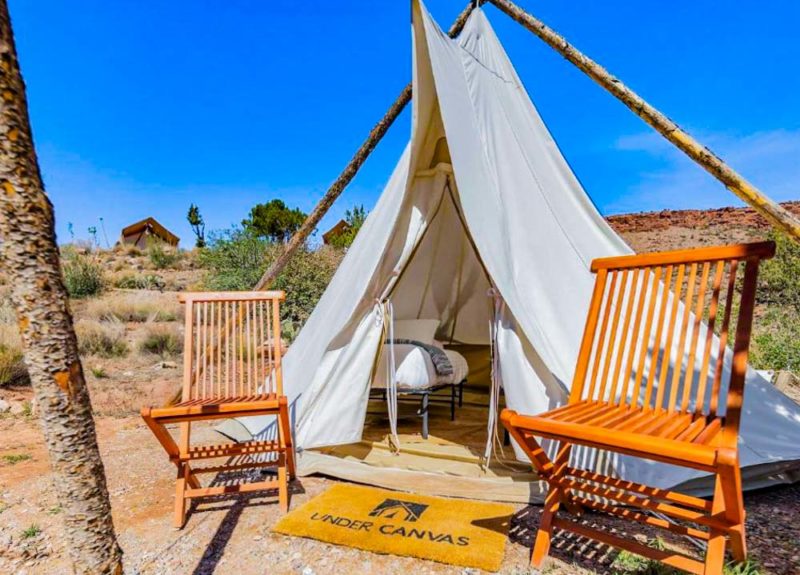 Cool Glamping Camping Spots in Moab, Utah: Under Canvas Moab
